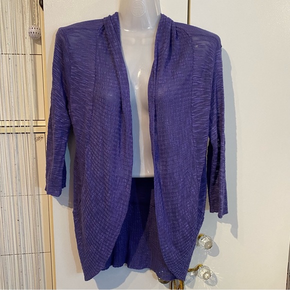 Seduction Purple Cardigan Shrug Size Small - Picture 2 of 13